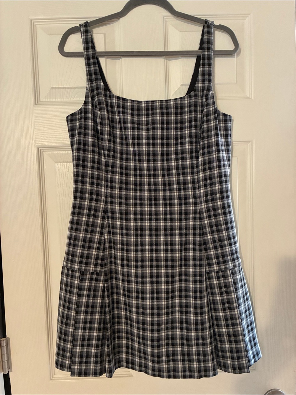 GAP Black and White Plaid Mini Dress